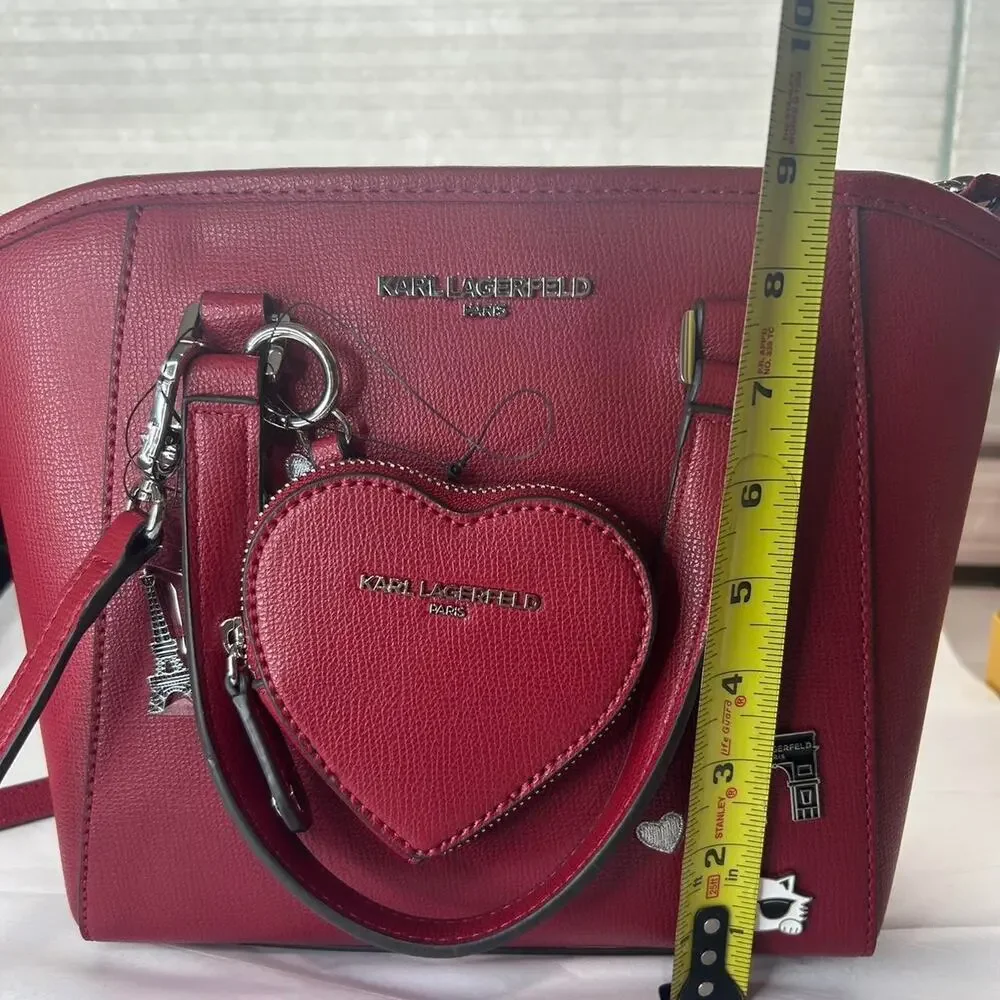 Karl lagerfeld burgundy crossbody bag